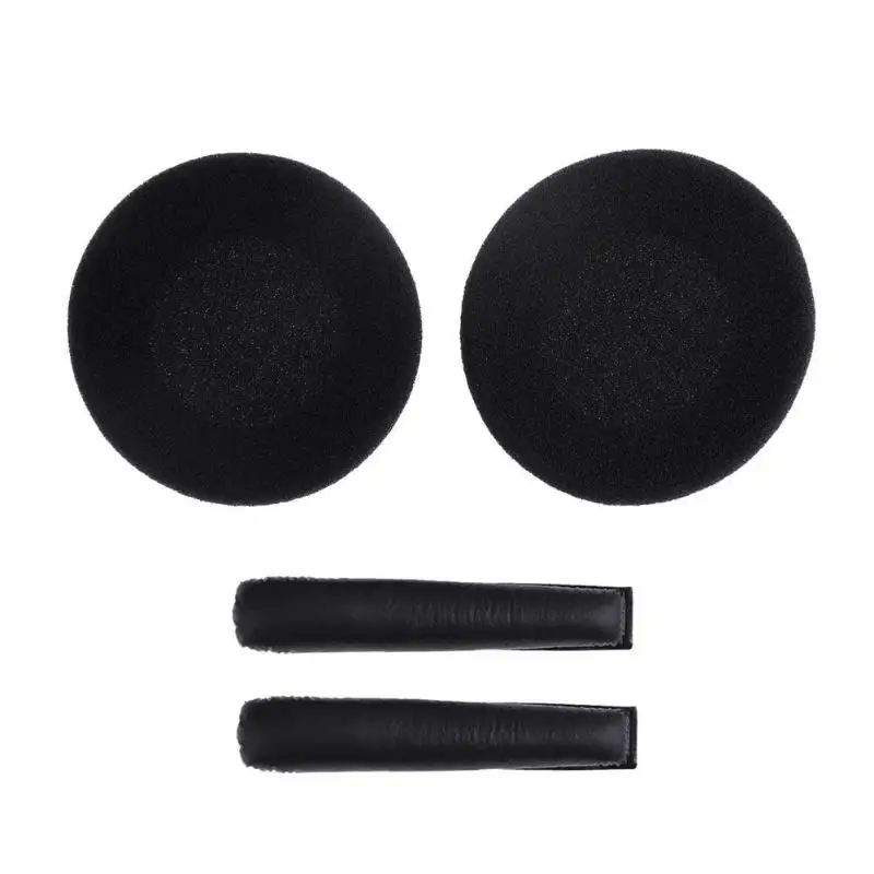 1 Pair Replacement Earpads With Headband Cushions Black/White For Sennheiser PX100 PX200 PX80 Headphones Headsets High Quality