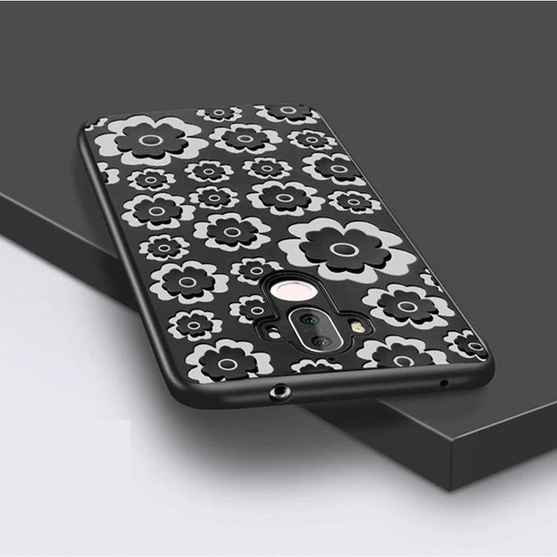 Новый 3D Мода гравировка Цветок сотовый телефон чехол для Huawei Коврики 9 Роскошные