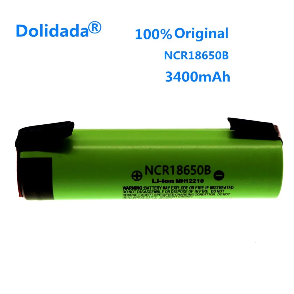 

100% Original Nuevo NCR 18650B 18650 Li-ion recargable de la batera de 3400 mAh 3,7 V para linterna/or +DIY nquel pieza