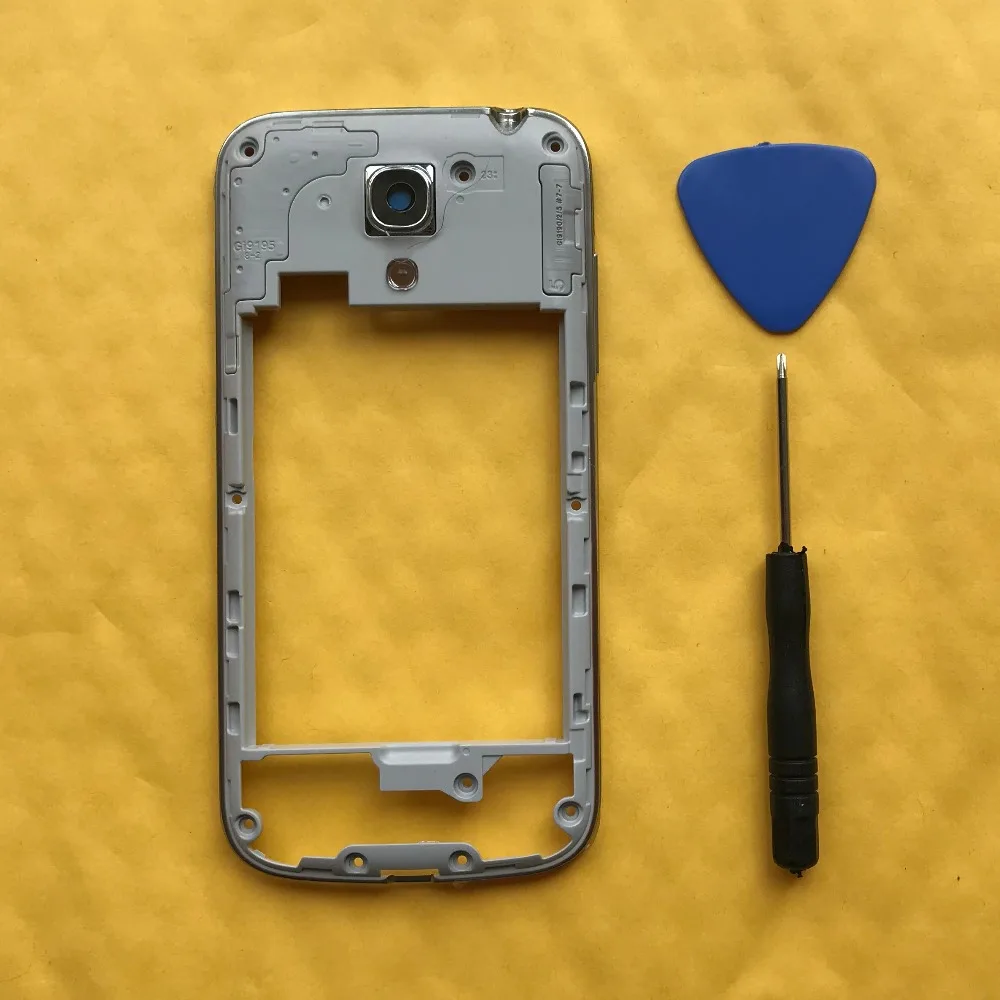 Для Samsung Galaxy S4 mini i9190 i9192 i9195 оригинальный телефон серебристый средняя рамка