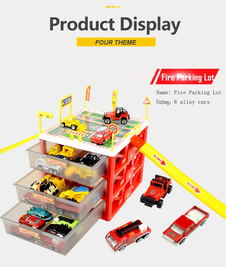 Мини-парковка 6 шт. коробка для хранения автомобилей детские автомобильные игрушки DIY дорожные знаки модель автомобиля слот игрушки навес для автомобиля гараж игрушки подарок
