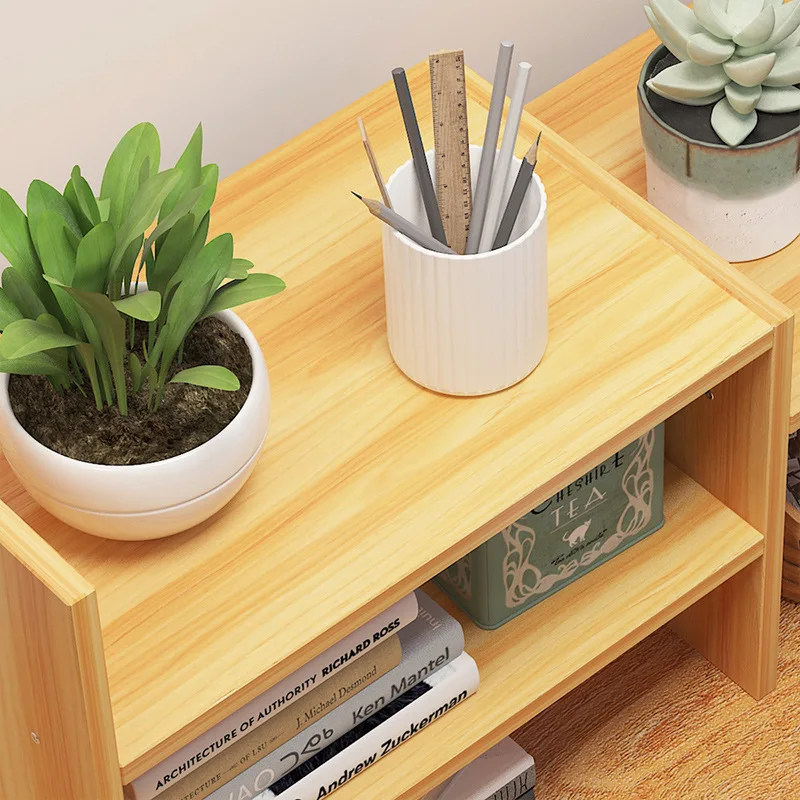 Современный творческий деревянный книжный шкаф, настольный органайзер для хранения, книжная полка, офисный стол, органайзер, мебель для книг