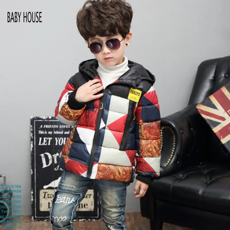 

New Brand Boys Parka Warmer Winter Coat Boys Winterjas Jongens Hooded Boys Winter Jacket B528