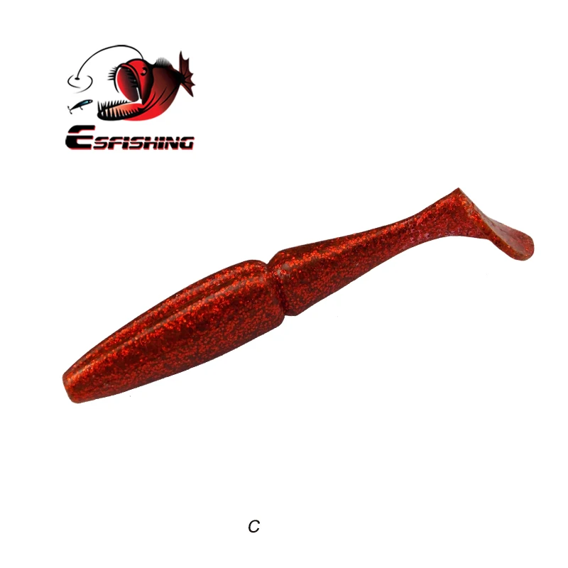 ESFISHING Easy Shiner Shad 125 мм 4 шт. 18 г рыболовные приманки джиг силиконовые приманки для ловли карпа Спиннербейт мягкие приманки - Цвет: C