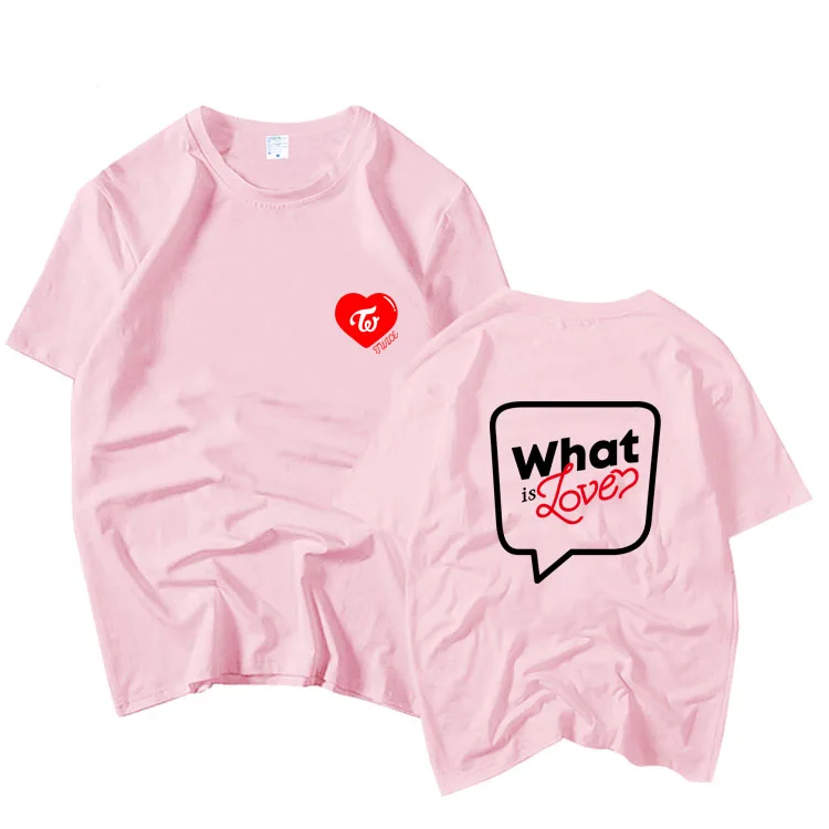 Kpop футболка с короткими рукавами и круглым вырезом надписью twice album what is love concert