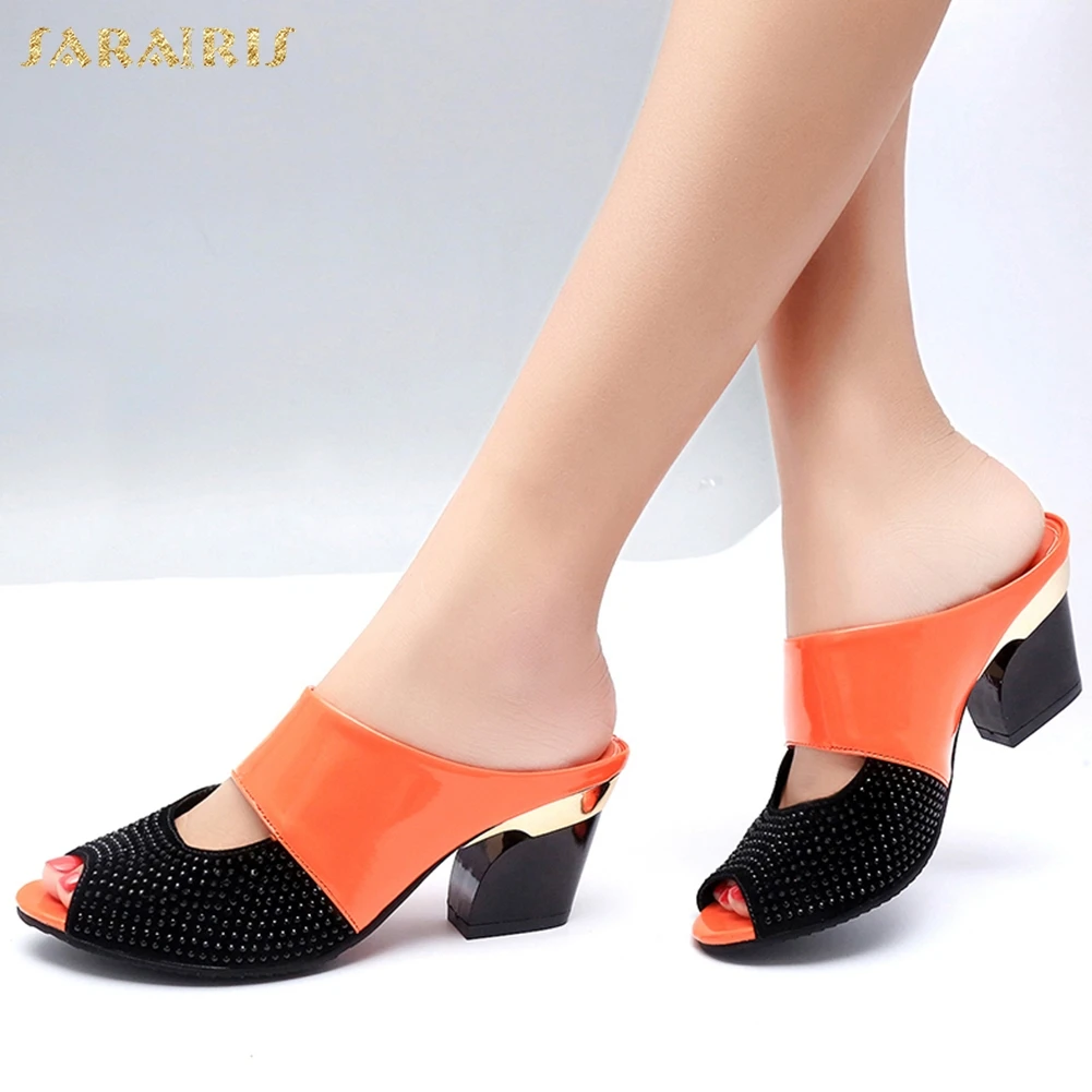 

SARAIRIS 2019 Dropship Woman Sandals flip flops wholesale chunky heels summer sandals women's shoes woman party date shoes