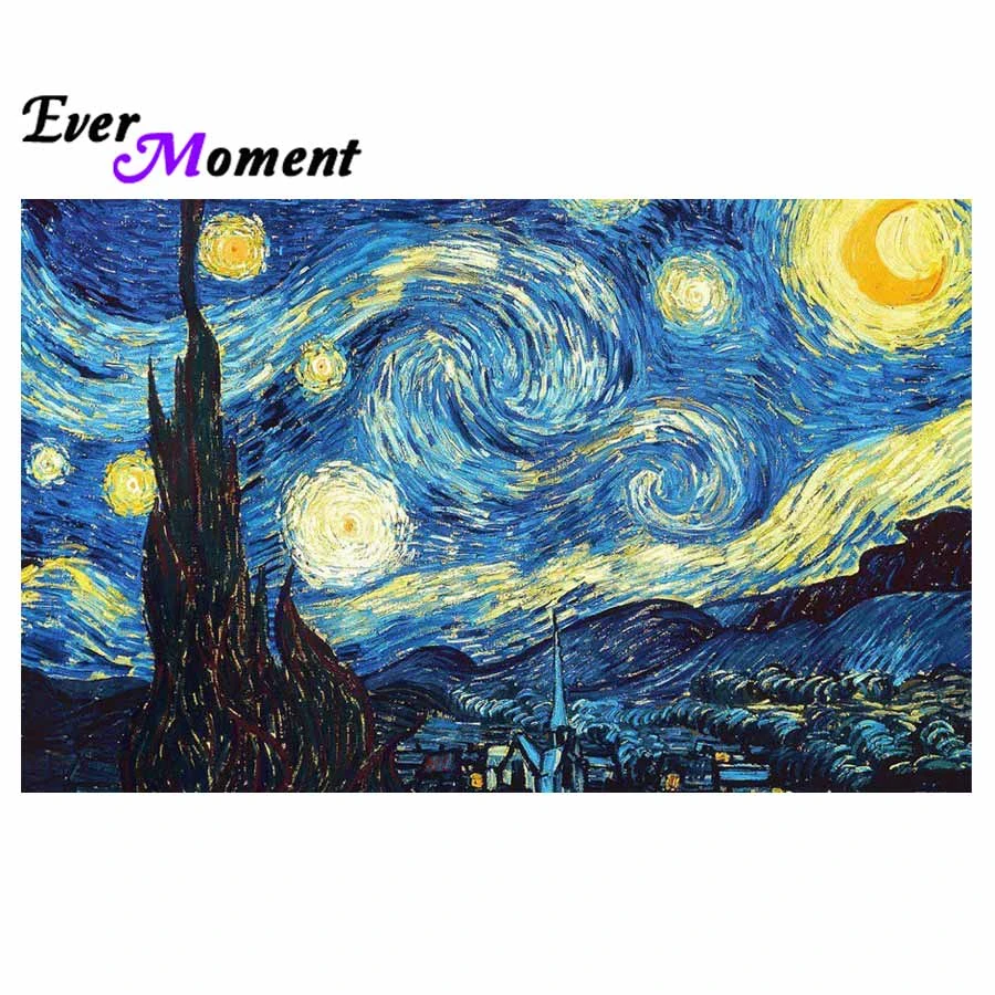 Pernah Saat Diy Diamond Lukisan Van Gogh Starry Night Terkenal Minyak Lukisan Bordir Diamond 5d Cat Dengan Berlian Asf964 Diamond Painting Van Gogh Diamond 5dembroidery Diamond Aliexpress