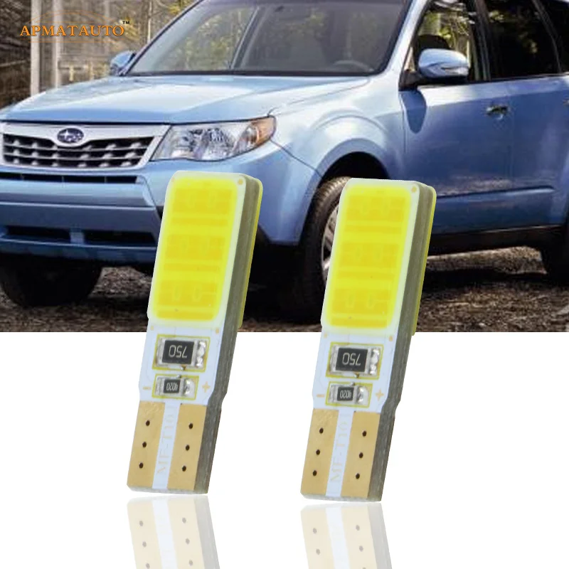 

2x T10 W5W For SAMSUNG COB Chips 12V LED Side Parking Lights Marker Lamps Bulb For subaru impreza legacy xv forester Outback
