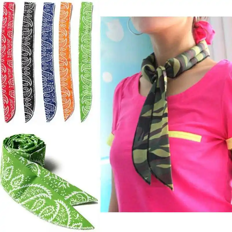 5 цветов освежающий нетоксичный шейный охладитель шарф для тела ледяное охлаждение обертывание галстук повязка бандана полотенце для запястья