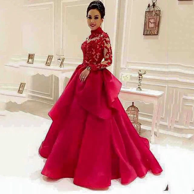 Long Sleeve Lace Prom Dresses