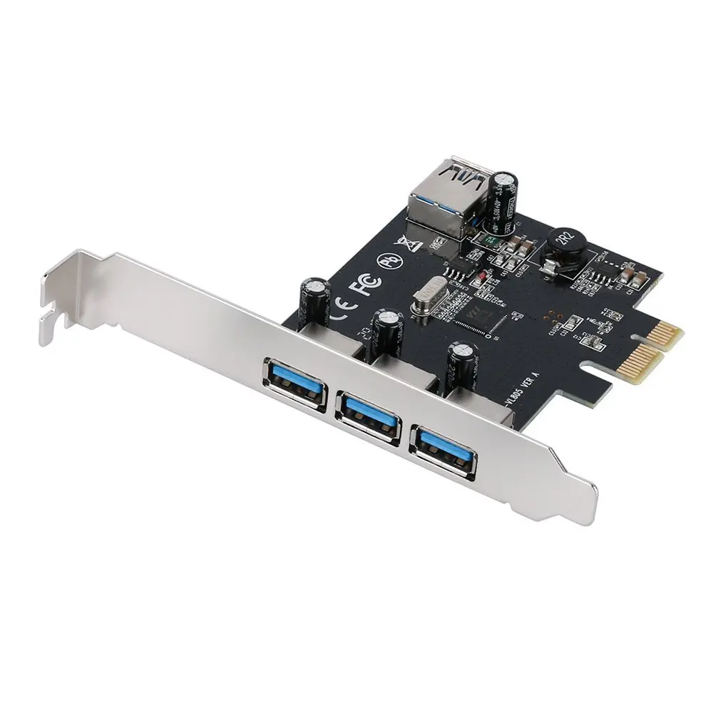 USB 3,0 PCIe карты расширения PCI-e до 4 Порты USB адаптер PCI Express контроллер USB хаб для оконные рамы настольный ПК с автономным питанием