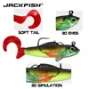 JACKFISH – leurre de pêche en caoutchouc souple avec yeux 3D, appât artificiel avec queue, hameçon unique, wobbler, 9cm, 9g ► Photo 2/6