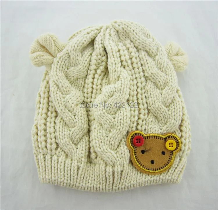 Зимние защитные вязаные шапки для мальчиков/девочек/комплекты шапок, шапочки для младенцев beanine chilldren-Dot Водолазка 1 шт./лот MC02