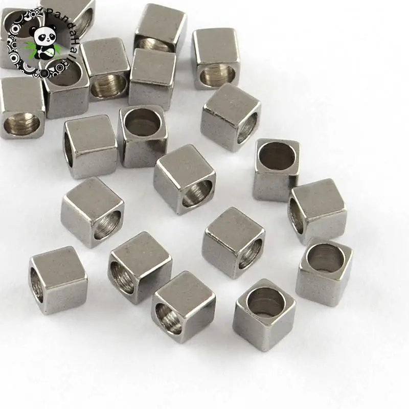 Buy 304 Stainless Steel Cube Bead Spacers, Stainless