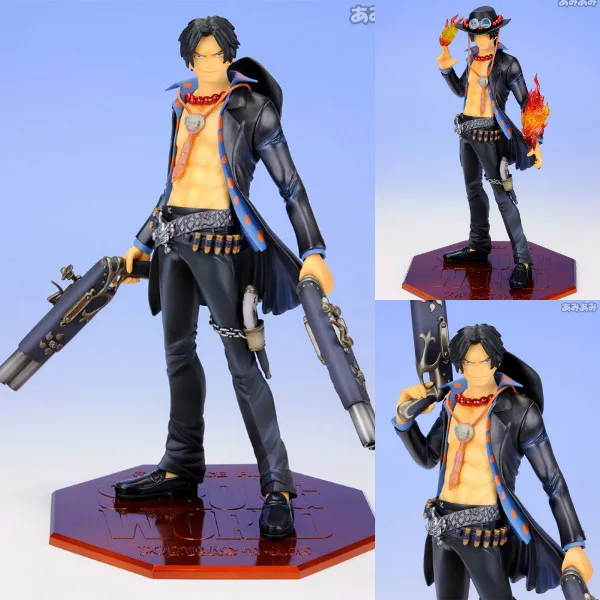 

Free shipping POP One Piece Strong Edition Portgas D Ace Garage with Gun PVC Action Figure 23cm no box (Chinese Version) GC002