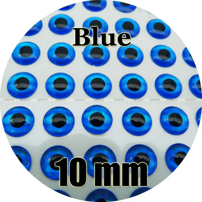 Fly Wholesale 500 Soft Molded 3D Holographic Fish Eyes 9mm 3D FL.Red Jig