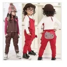 Для маленьких девочек Hello Kitty комбинезоны детские брюки на подтяжках детская весна-осень повседневные штаны