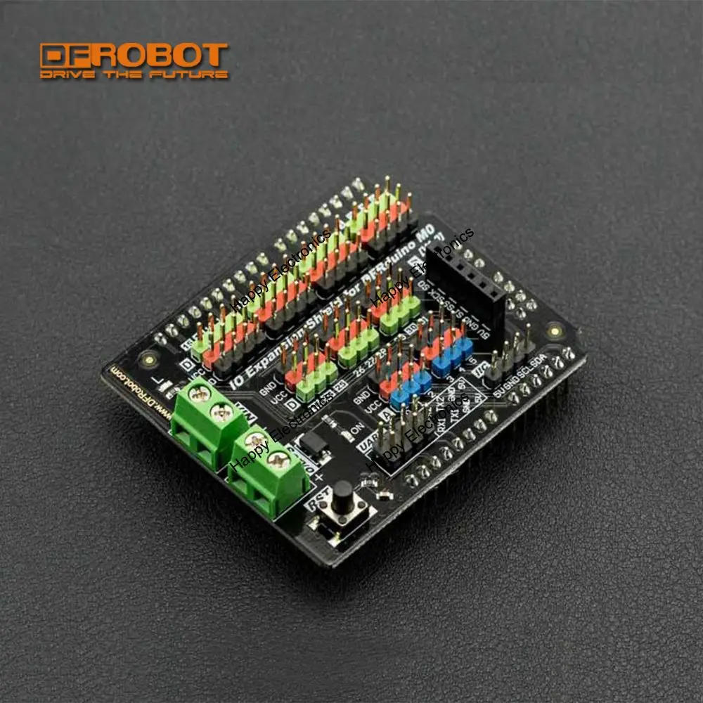 

DFRobot Gravity IO Expansion Shield for DFRduino M0, support External Power + Servo Power with 6 PWM 6 analog UART I2C SPI port