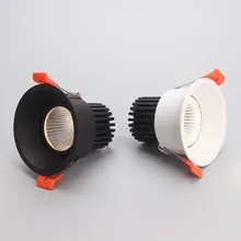 Затемняемый встроенный антибликовый потолочный светодиод встраиваемый светильник 7 Вт 12 Вт Светодиодный настенный, с омывающим светом отель Вилла освещение