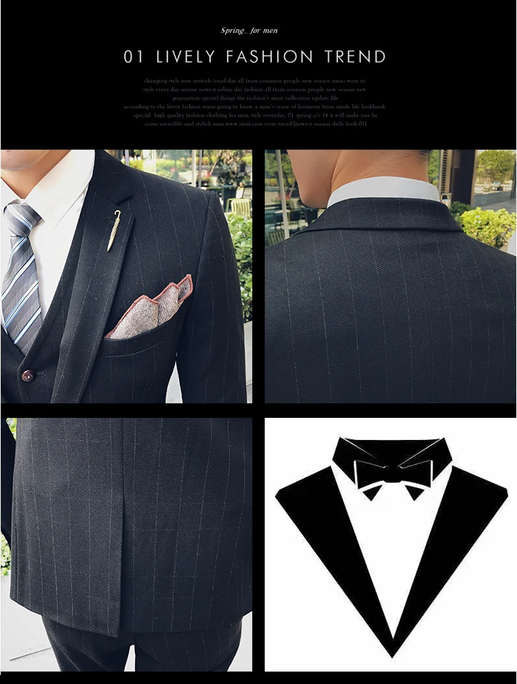 Новые костюмы костюм из трех частей мужской костюм джентльмен Мужская костюм SJT56-P300 имеет качество контроль