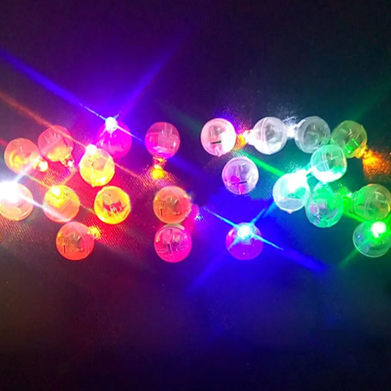 

20Pcs Coloured Round Mini Led RGB Flash Ball Lamp Put in paper Lantern Balloon Lights For Christmas Wedding Party Decoration