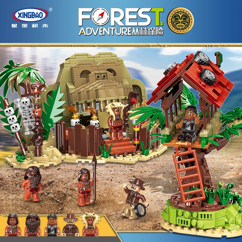 

XINGBAO Lepining Forest Adventure Series Assembly Forest Survival Model Kit Building Blocks Bricks Educational Kids Toys Gifts
