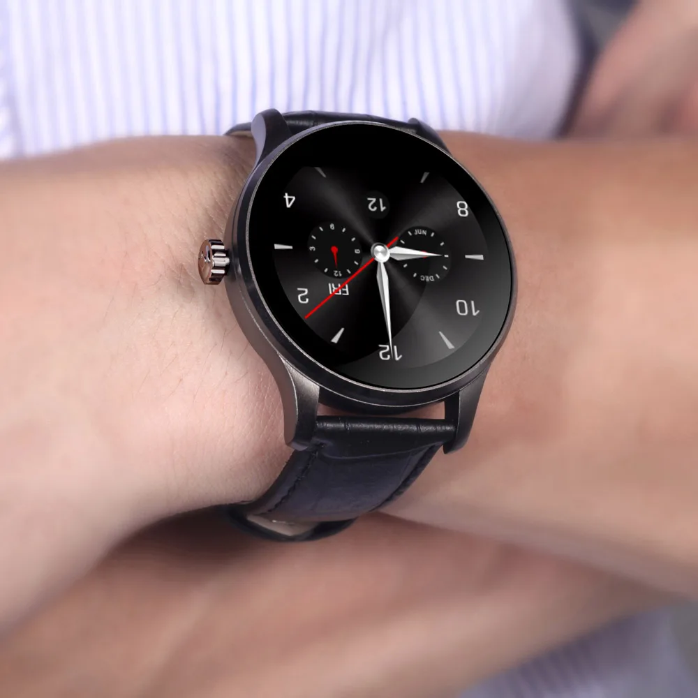 K88H Smart Watch 1.22 Inch IPS Round Screen Support Sport Heart Rate Monitor Bluetooth SmartWatch For Apple Huawei IOS Android