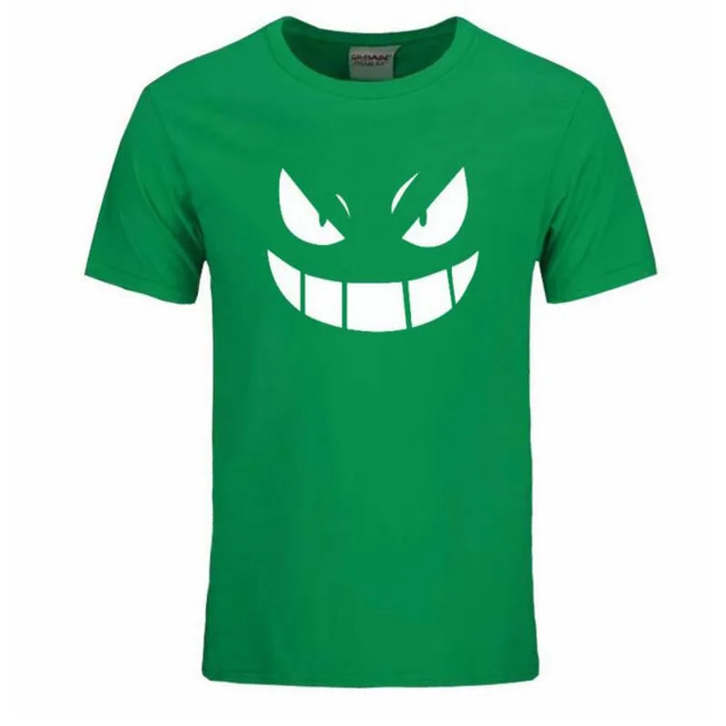 Летняя уличная футболка с покемоном ММА Pocket Monster, мужская повседневная футболка в стиле хип-хоп с коротким рукавом, мужские футболки с персонажами из аниме Gengar