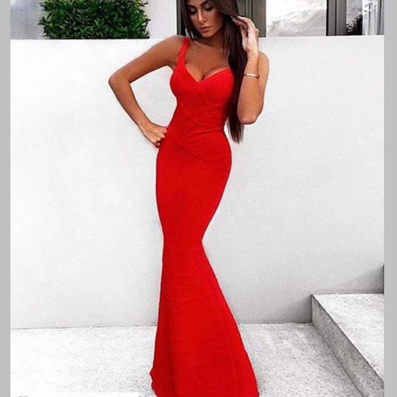 long bandage gown