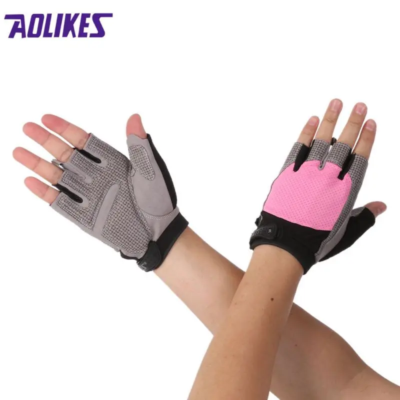 1Pair Men Women Custom Fitness Gym Exercise Training Gym Gloves Body Building Training Sports Fitness Weight Lifting Gloves W13