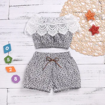 

Newborn Baby Girl Clothing 2019 Floral T-shirt Dress Tops Shorts Pants Clothes Outfit 2pcs Set roupa infantil ropa bebes