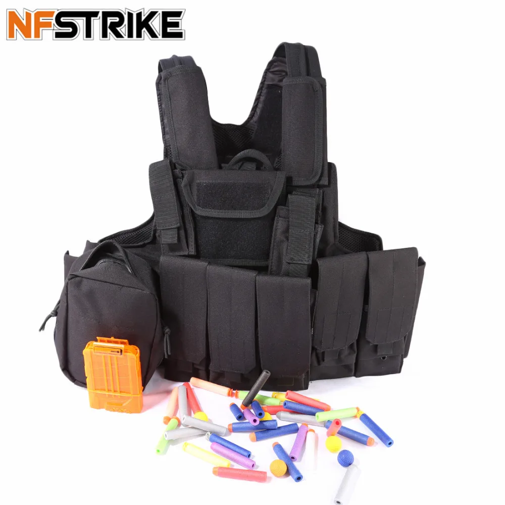 

NFSTRIKE Eight-piece Tactical Protective parts for Nerf CS Defense - Black