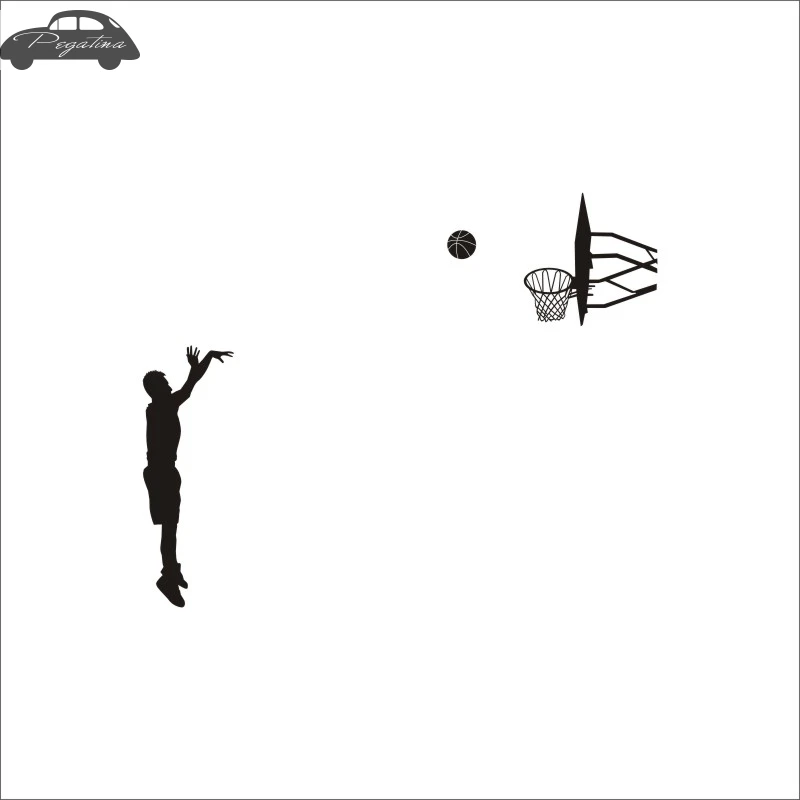 Basketball Player Sticker 3 Points Sports Shootingr Car Decal Helmets Kids Room Posters Vinyl Wall Decals Football Sticker