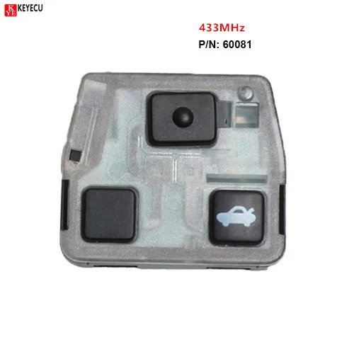 

Keyecu New Remote Board Key Fob 2 Button 433MHz for Toyota RAV4 Corolla Yaris P/N: 60081