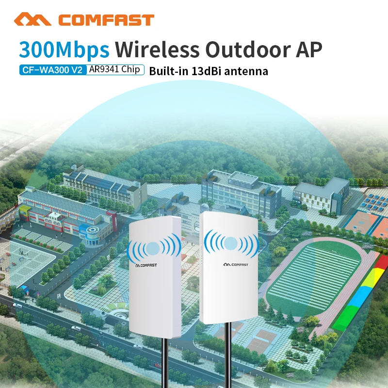 

Waterproof 300Mbps 2.4G Outdoor CPE AP Router Long WiFi Signal Hotspot Amplifier Repeater Long Range Wireless PoE Access Point
