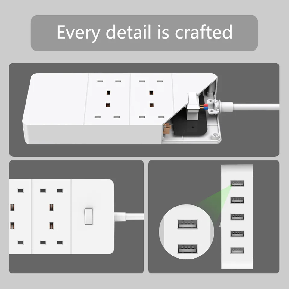 NTONPOWER HPC USB Power Strip UK Plug (2)