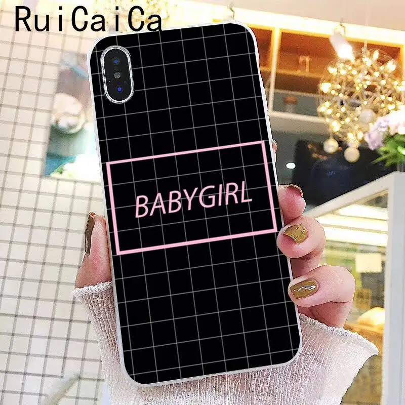 Ruicaica Babe babygirl honey line Text art роскошный уникальный дизайн чехол для телефона для iPhone 8 7 6 6S Plus 5 5S SE XR X XS MAX 10 чехол - Цвет: A14