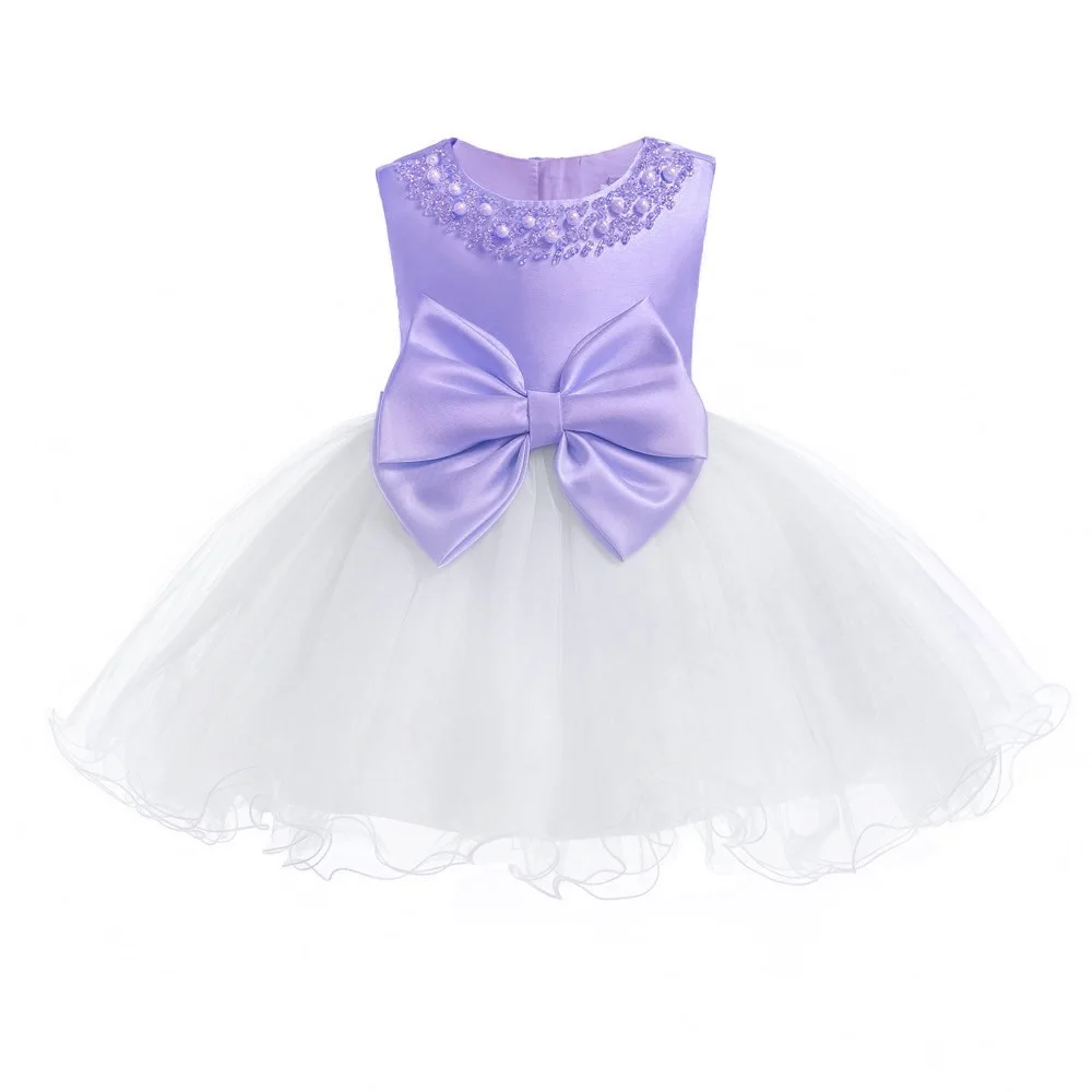 Baby Birthday Cute Bow Princess Ball Gown