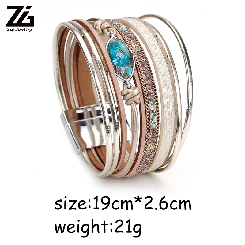 ZG последний кожаный браслет для женщин ювелирные изделия в 3 цветах с павлином синий кристалл талисманы 19 см женские ювелирные изделия