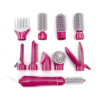 

Hair Dryer Comb Professional 10 In1 Multifunction Hair Straightener Curling Wand Nozzle Diffuser Hair Styling Tools Set