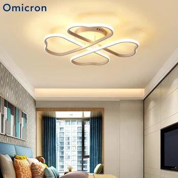 

Omicron Chandeliers LED Simple Chandeliers White Black Aluminum Lamp For Living Room Bedroom Home Study Room Lights Decor