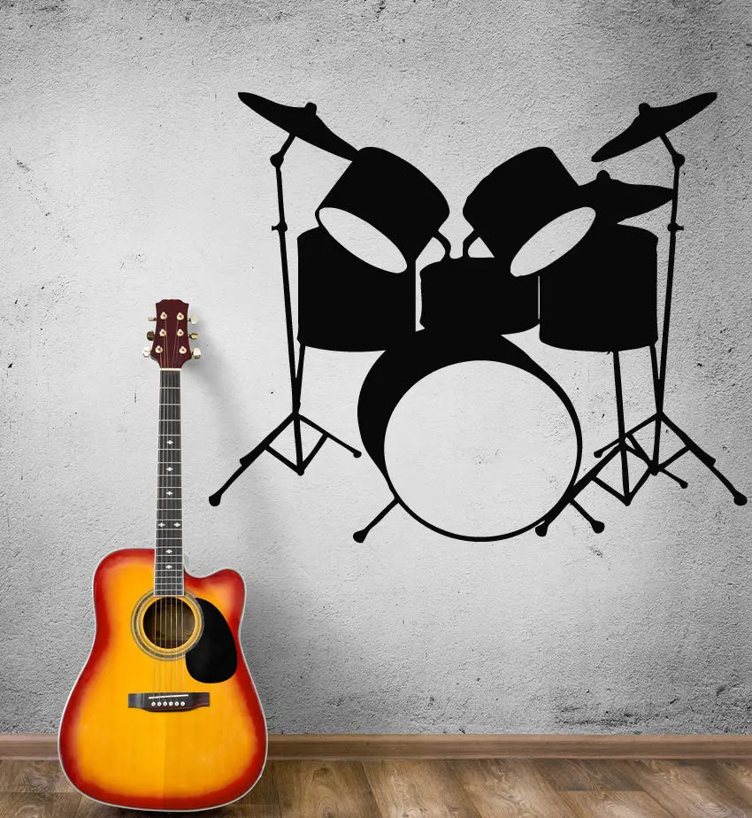 Buy Fashion Music Vinyl Wall Decal Drums Musical