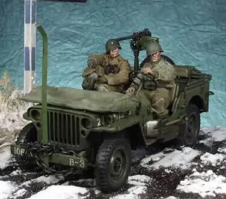 1/35 каучуковая фигурка модель комплект Unassambled Неокрашенный 0043(без автомобиля