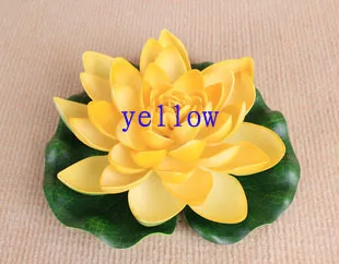 4 цвета DIA19cm/7," большой искусственный цветок, лотос водяной лилии искусственный Лотос особенности украшения peoperties реквизит - Цвет: yellow