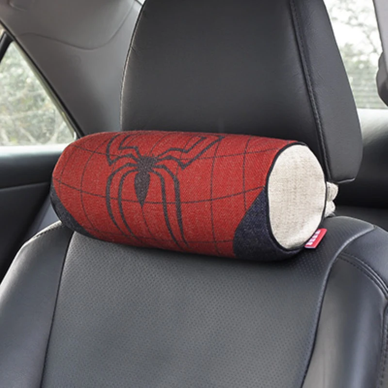 Online marvel cartoon avengers super hero cars seat headrests pillow for the neck automobile pillows under cushion set auto accessories