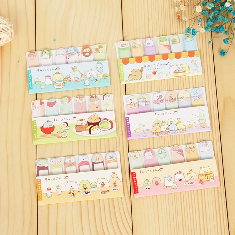 

Sumikko Gurashi Memo Pad Kawaii Cartoon Sumikko Gurashi Sticky Notes 24-Pack