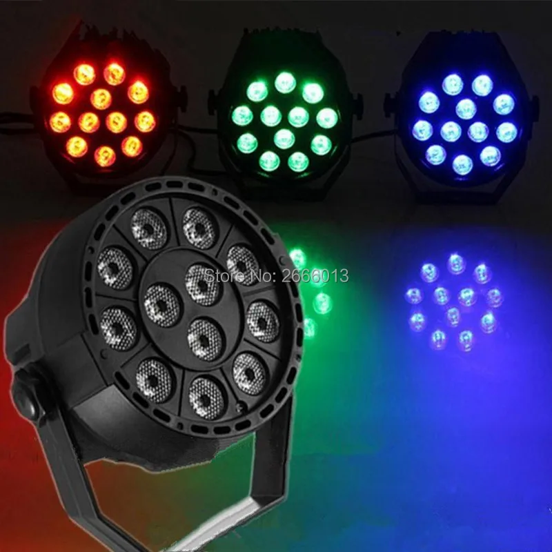 12 светодио дный S 3в1 светодио дный RGB LED Par Light/DMX512 Звуковое управление Красочный светодиодный сценический свет для вечерние дискотеки эффект