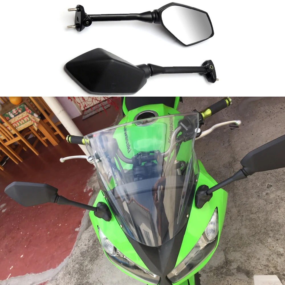 Motorcycle Mirror rearview er6f motorcycle side mirrors For Kawasaki