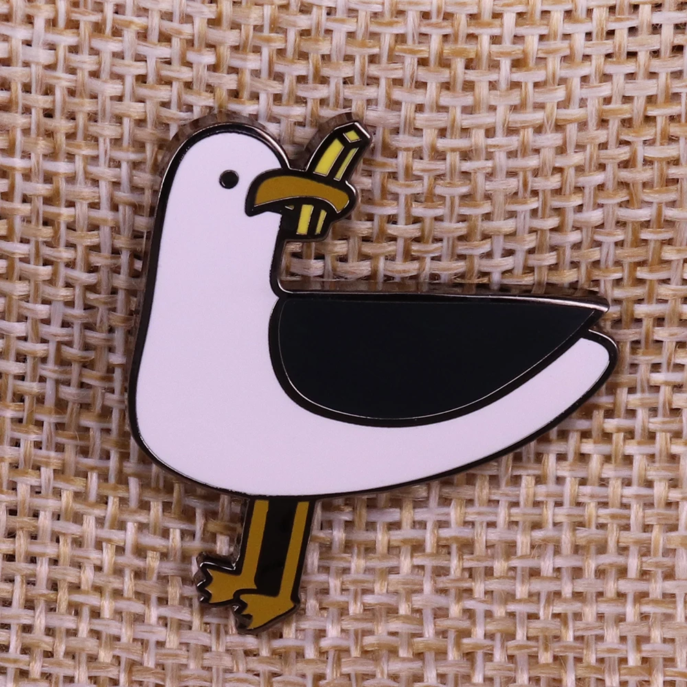 

Sea Bird Seaside Coastal Beach Enamel Pin Badge Coastline nautical Gift