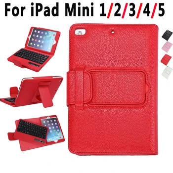 

Keyboard Case for Apple iPad Mini 1 2 3 4 5 2019 Mini2 Mini3 Mini4 Mini5 7.9 Cover Funda Smart Leather Shell+Keyboard+Film+Pen